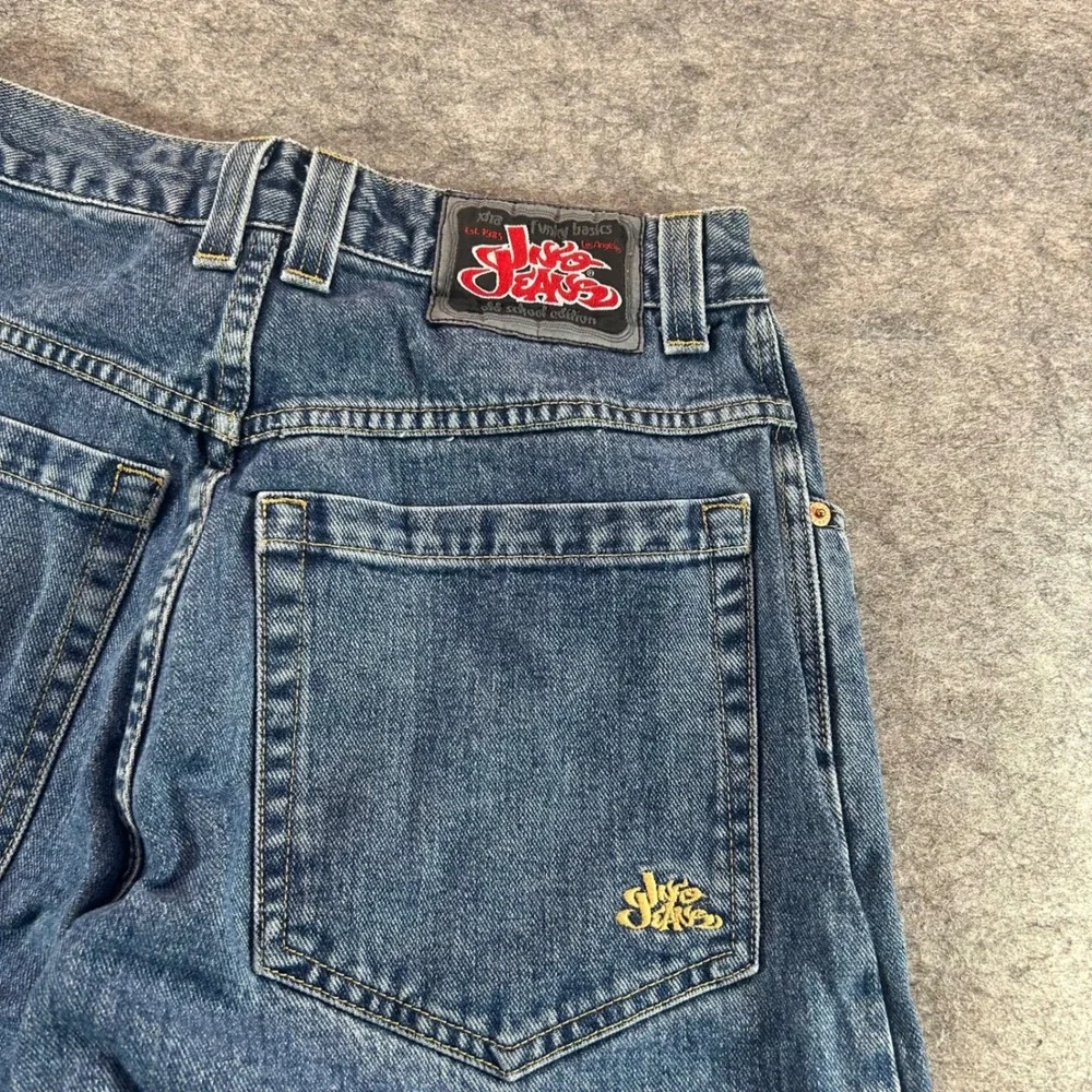 JNCO Jeans Funky Basics Men 32x32 Blue Wide Leg Baggy 90s Vintage Skater Denim
